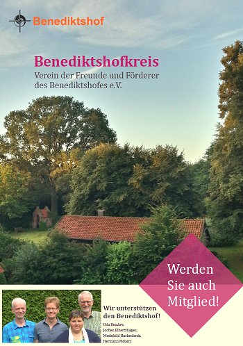 Plakat zum Förderverein des Benediktshofes